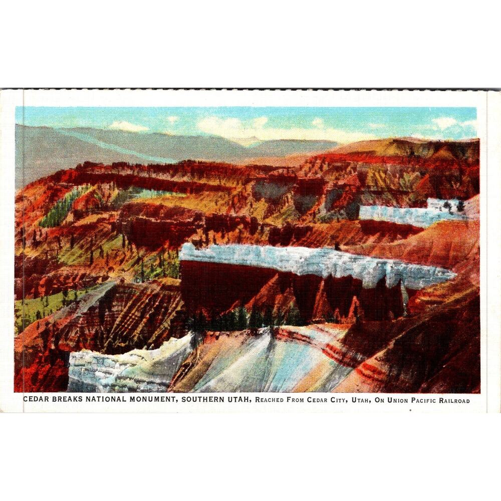 Cedar Breaks National Monument Southern UT Vintage Postcard SP17-23